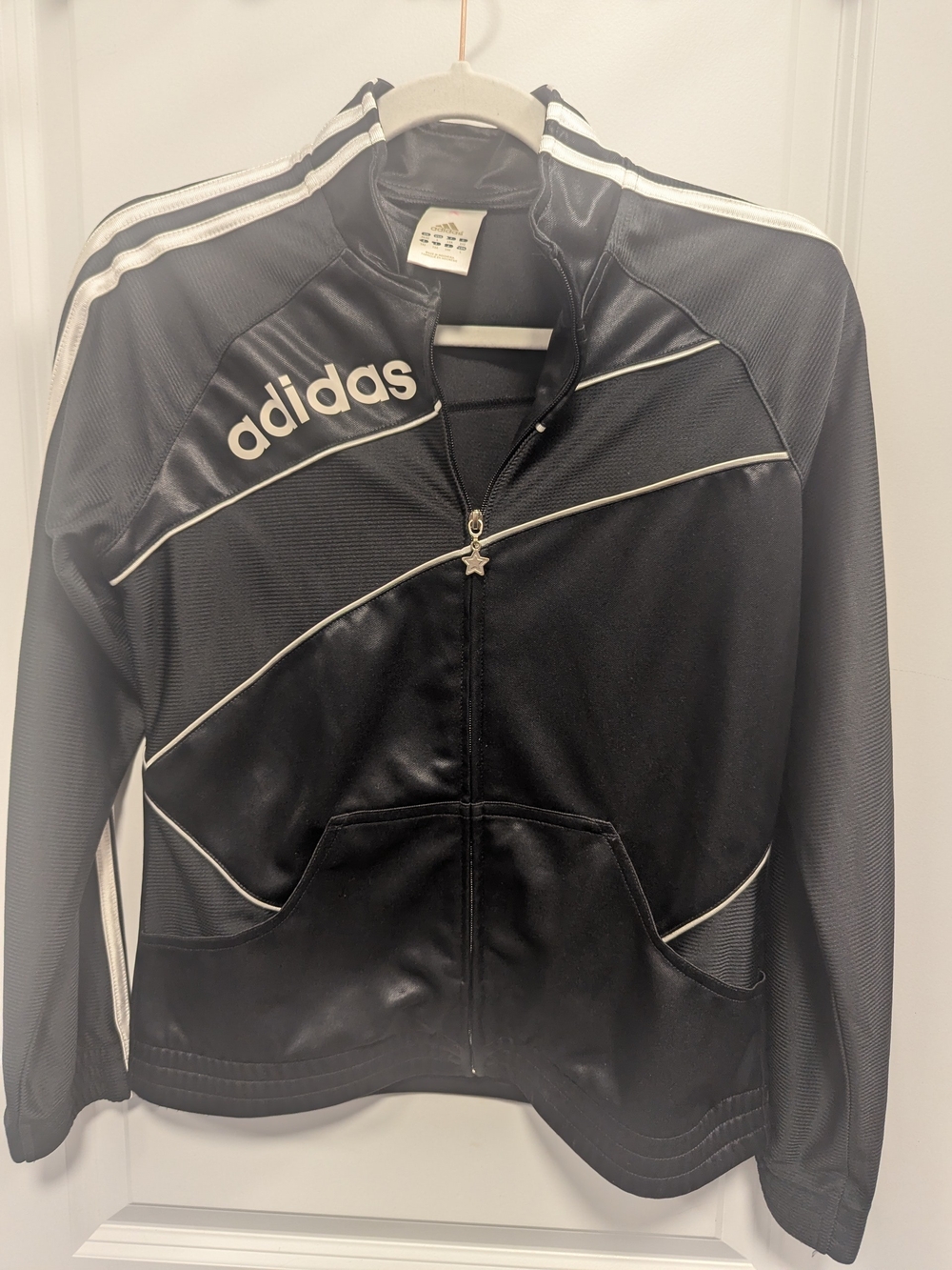 Adidas Vintage Track Jacket with Star Pull Y2K / Youth Size L / Women's XS or S